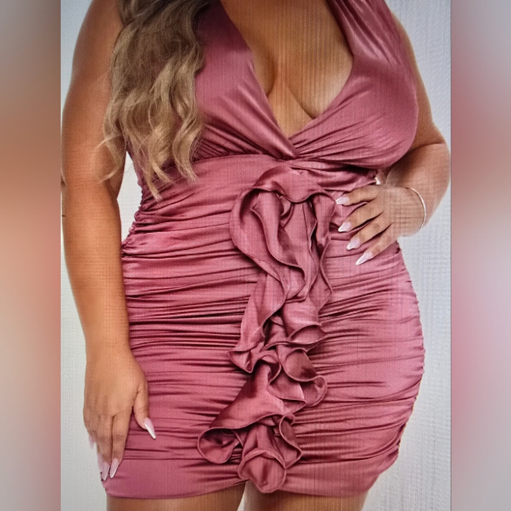 Elegant Mauve Sleeveless Dress